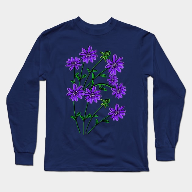 Oenothera tetraptera flowers Long Sleeve T-Shirt by CindyS